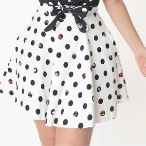 Stitch Shoppe Loungefly Mickey & Minnie Dot Nadia Skirt‎ Size XL Women’s Disney
